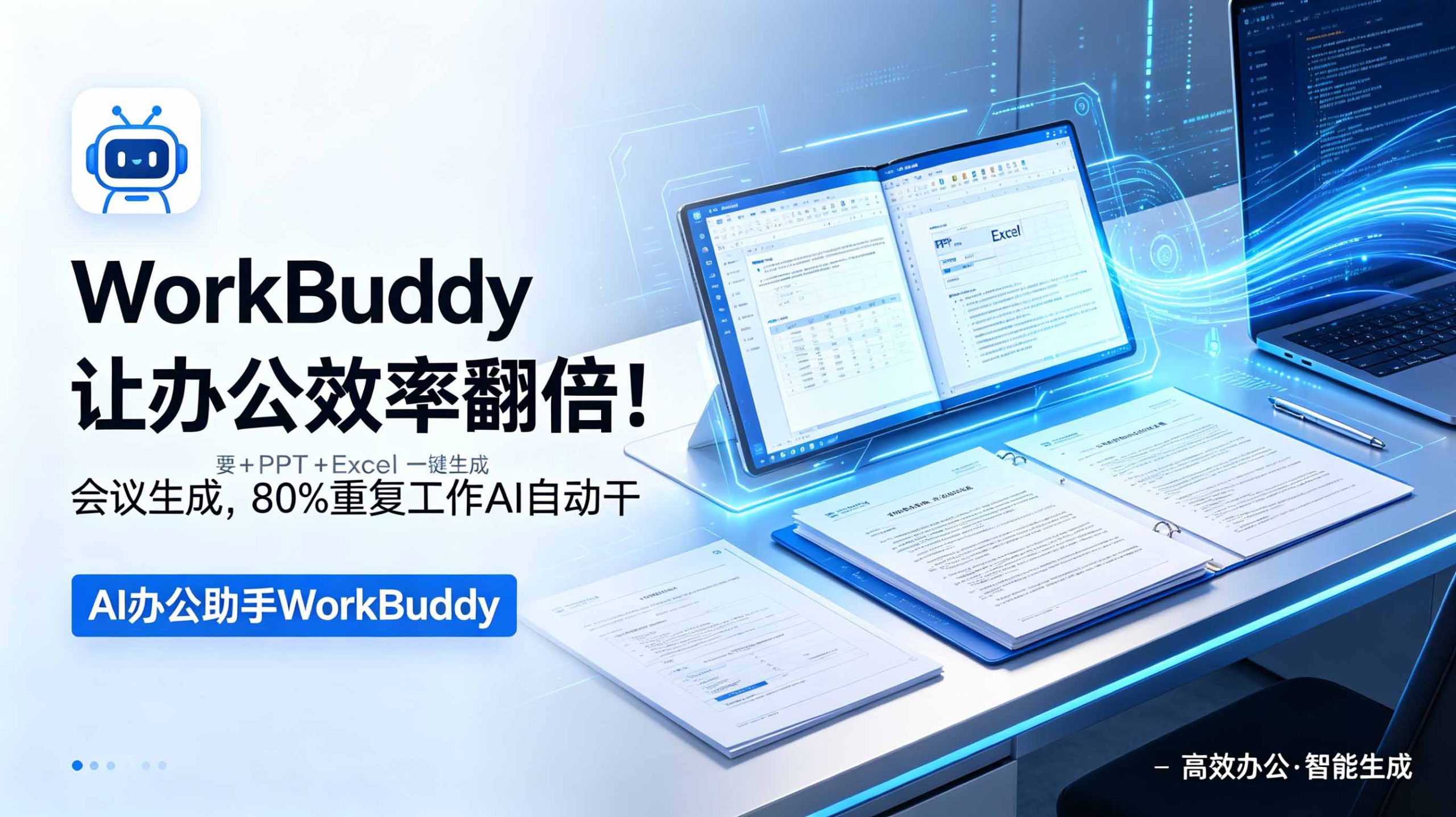 WorkBuddy让办公效率翻倍!会议纪要+PPT+Excel一键生成,80%重复工作AI自动干-百货大全