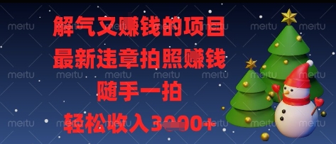 解气又挣钱的项目，最新违章拍照挣钱，随手一拍，轻松收入多张【揭秘】-百货大全