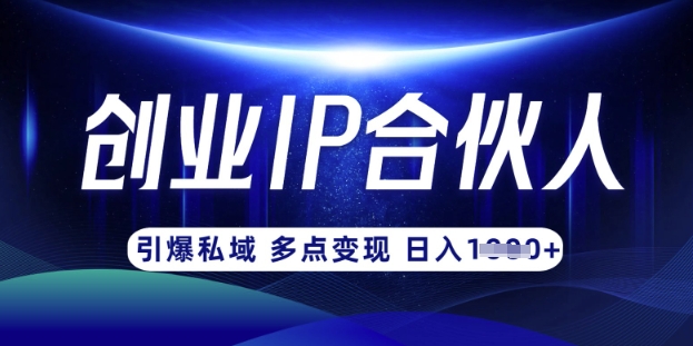 云帆·创业ip合伙人打造3.0，从0到1教你做网创，实现月入过W-百货大全