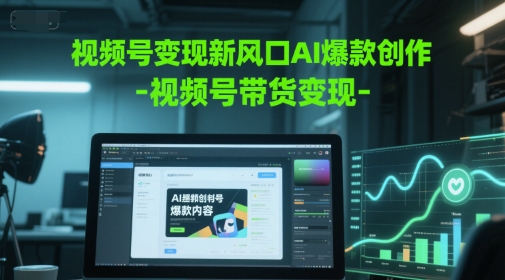 视频号变现新风口AI爆款创作-视频号带货变现-百货大全