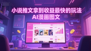 小说推文拿到收益最快的玩法，AI漫画图文-百货大全