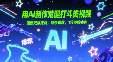 用AI制作荒诞打斗类视频，吸睛效果拉满，条条爆款，1分钟教会你-百货大全