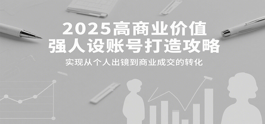 2025高商业价值强人设账号打造攻略，实现从个人出镜到商业成交的转化-百货大全