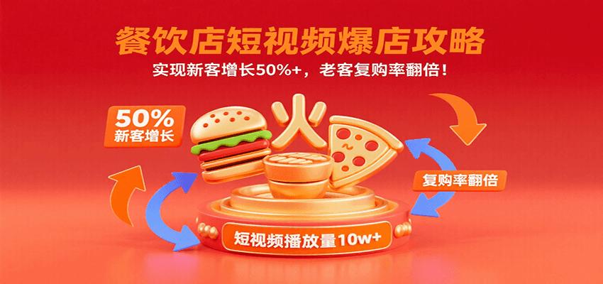 餐饮店短视频爆店攻略：实现新客增长50%+，老客复购率翻倍！-百货大全