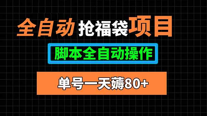 全自动抢福袋项目，单号一天80+脚本全自动操作-百货大全