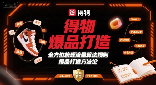 得物爆品打造，全方位梳理得物流量算法规则爆品打造规则-百货大全