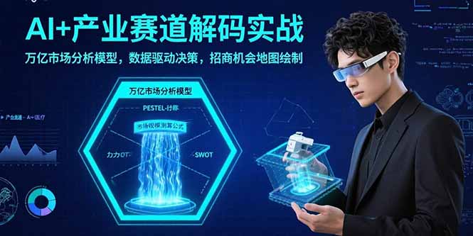 AI+产业赛道解码实战：万亿市场分析模型，数据驱动决策，招商机会地图绘制-百货大全