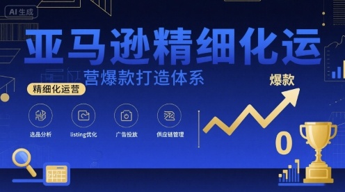 亚马逊精细化运营爆款打造体系，视频课+全套资料文档-百货大全