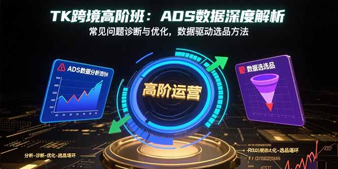 TK跨境高阶班：ADS数据深度解析，常见问题诊断与优化，数据驱动选品方法-百货大全
