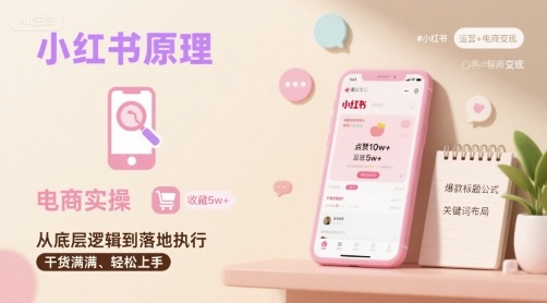 小红书原理以及详细实操流程，小红书电商教程-百货大全