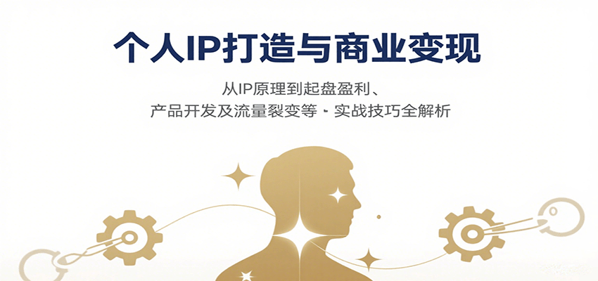 个人IP打造与商业变现，从IP原理到起盘盈利、产品开发及流量裂变等实战技巧全解析-百货大全