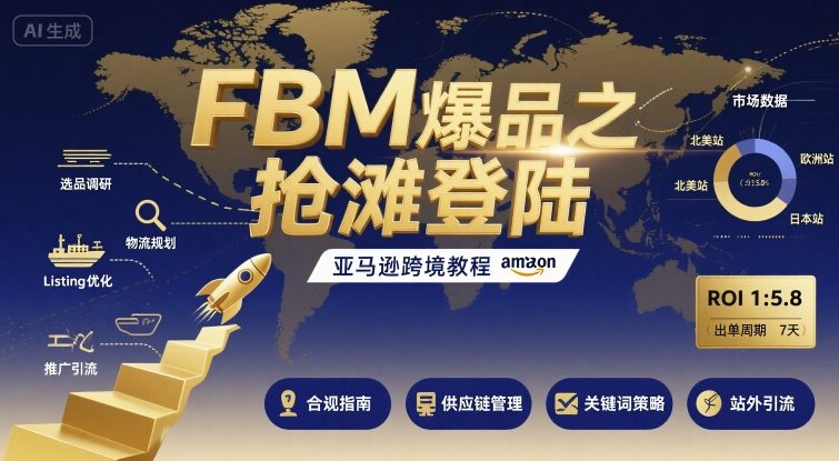 FBM爆品之抢滩登陆-亚马逊跨境教程-百货大全