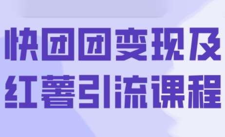 葡萄·快团团变现及红薯引流课程-百货大全