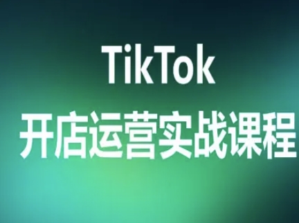 TikTok开店运营实战课程，TK跨境电商实操全流程-百货大全