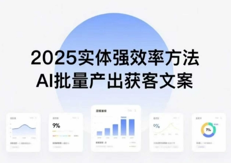 实体强效率方法：AI批量产出获客文案，2025年普通人拥抱AI，实现实体创收-百货大全