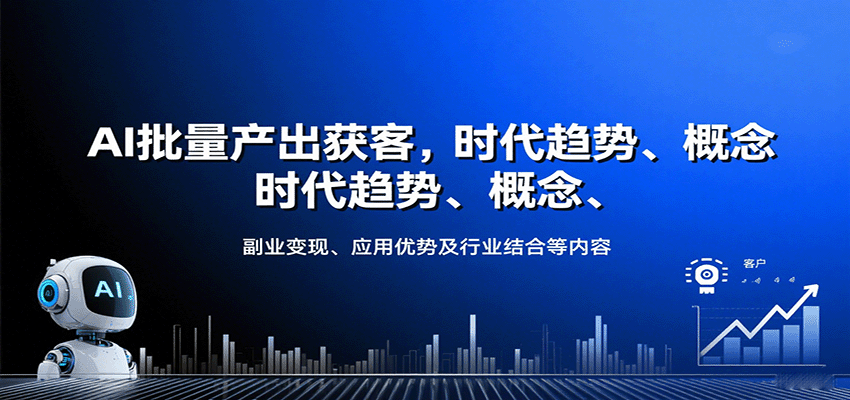 AI批量产出获客，时代趋势、概念、副业变现、应用优势及行业结合等内容-百货大全