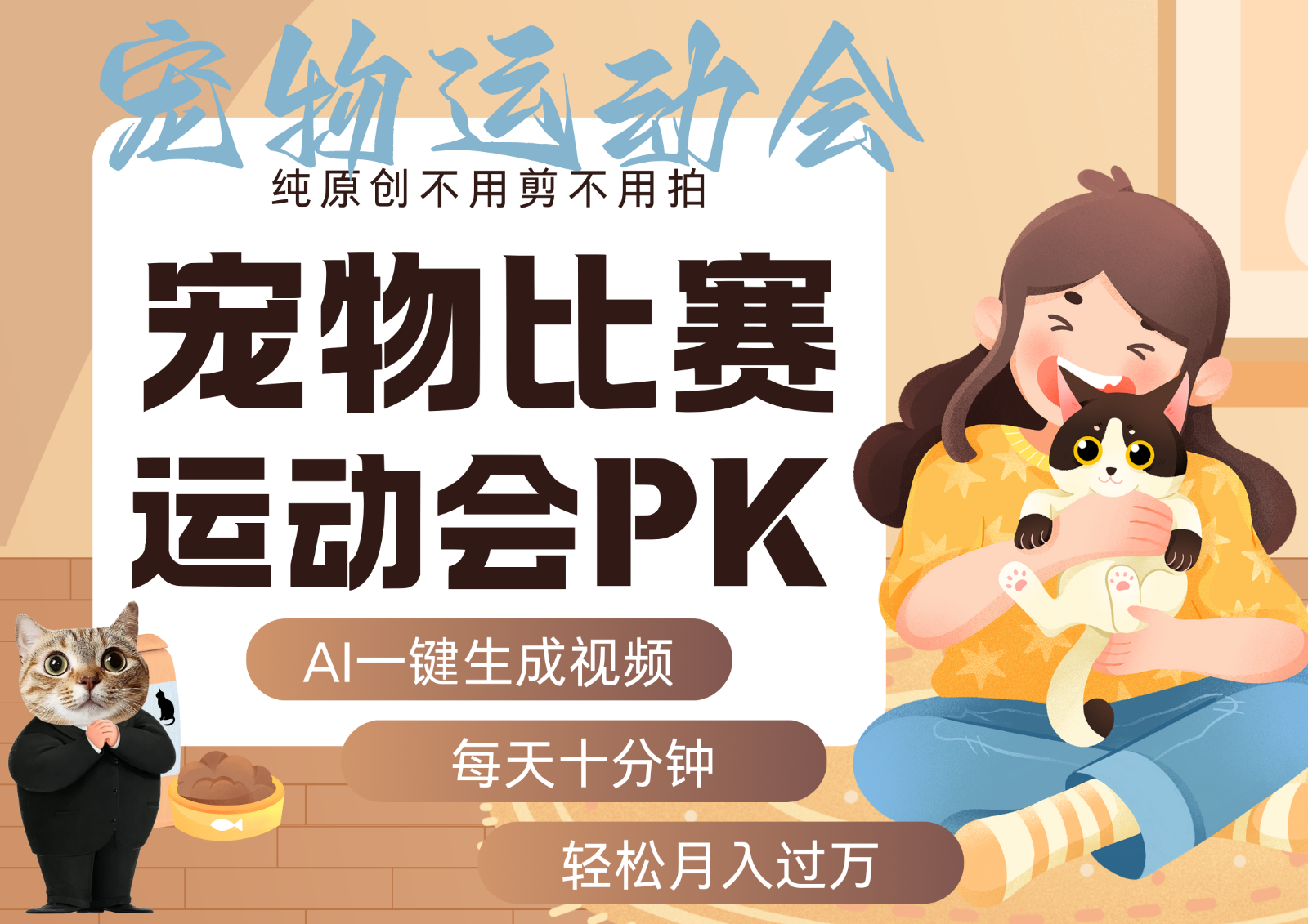 AI萌宠运动员跳水 射击 篮球 足球比赛 每天十分钟 附详细提示词文案库 代替做…-百货大全