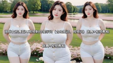 微胖女孩舞蹈AI视频制作提示词(含绘图词、视频词) 跳舞+视频教程-百货大全
