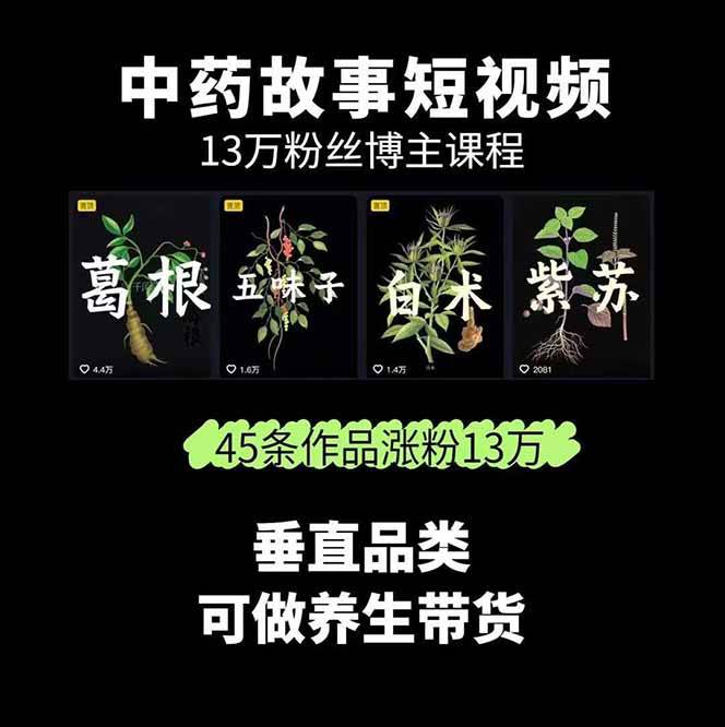 图片[2]-中药文化赛道：溯源故事开发，AI工具实战，平台运营，全方位解锁中医流量变现新路径-百货大全