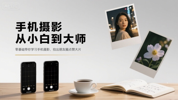 手机摄影从小白到大师，零基础带你学习手机摄影，拍出朋友圈点赞大片-百货大全