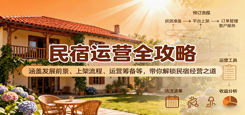 民宿运营全攻略：涵盖发展前景、上架流程、运营筹备等，带你解锁民宿经营之道-百货大全
