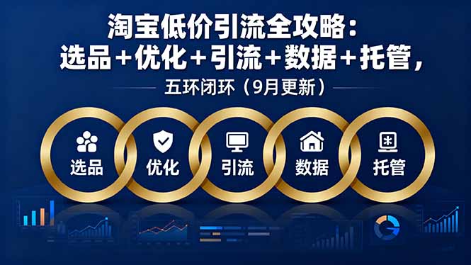 淘宝低价引流全攻略：选品＋优化＋引流＋数据＋托管，五环闭环(9月更新-百货大全