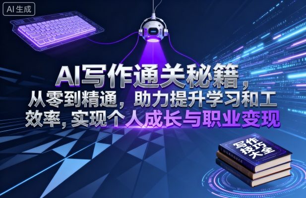 AI写作通关秘籍，从零到精通，助力提升学习和工作效率，实现个人成长与职业变现-百货大全