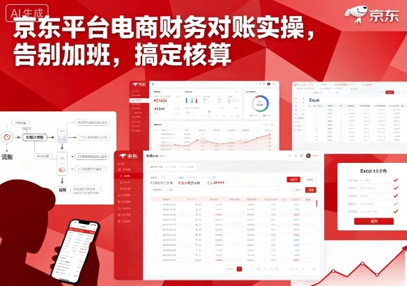京东平台电商财务对账实操，告别加班，搞定核算-百货大全
