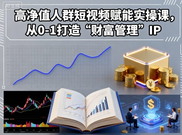 高净值人群短视频赋能实操课，从0-1打造“财富管理”IP-百货大全
