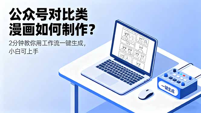 公众号对比类漫画如何制作？2分钟教你用工作流一键生成，小白可上手-百货大全