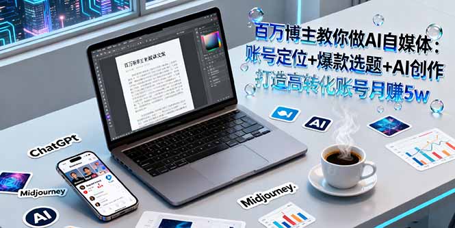 百万博主教你做AI自媒体：账号定位+爆款选题+AI创作 打造高转化账号月赚5w-百货大全