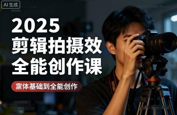 2025剪辑拍摄特效全能创作课，零基础到全能创作-百货大全