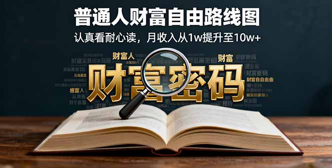 某付费文：普通人财富自由路线图，认真看耐心读，月收入从1w提升至10w+-百货大全
