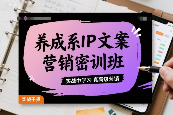 养成系IP文案营销密训班，实战中学习真高级营销-百货大全