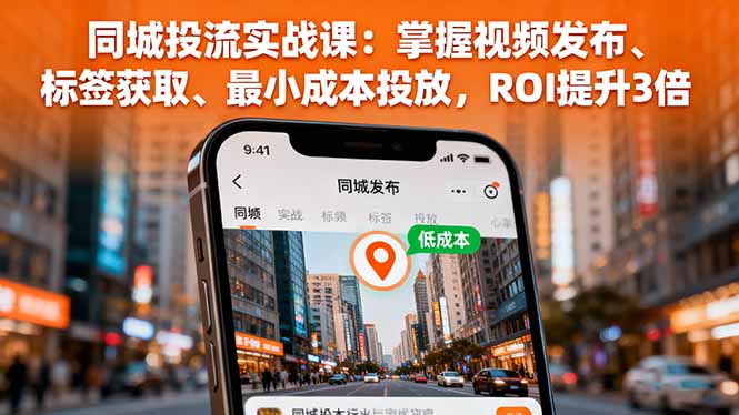 同城投流实战课：掌握视频发布、标签获取、最小成本投放，ROI提升3倍-百货大全
