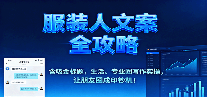 服装人文案全攻略，含吸金标题，生活、专业圈写作实操，让朋友圈成印钞机！-百货大全