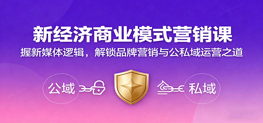 新经济商业模式营销课，握新媒体逻辑，解锁品牌营销与公私域运营之道-百货大全