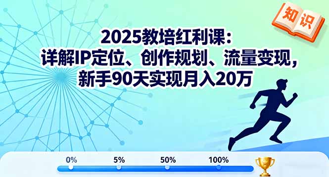 2025教培红利课：详解IP定位、创作规划、流量变现，新手90天实现月入20万-百货大全