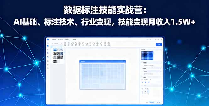 数据标注技能实战营：AI基础、标注技术、行业变现，技能变现月收入1.5W+-百货大全