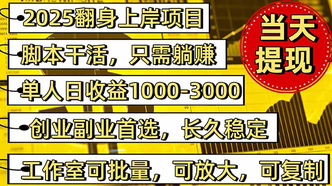 稳定八年美金掘金2.0脚本干活，只需躺赚。单人日收益1000-3000可批量、…-百货大全