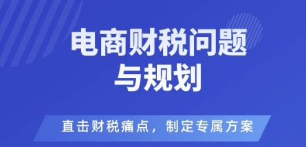 电商企业财税风险与规避，直击财税痛点，制定专属方案-百货大全