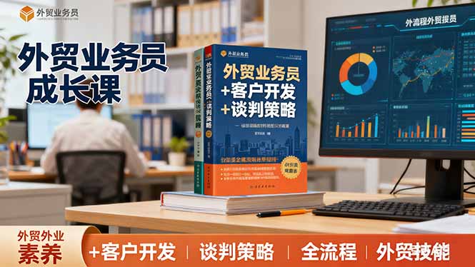 外贸业务员成长课：职业素养+客户开发+谈判策略、掌握全流程外贸技能-百货大全