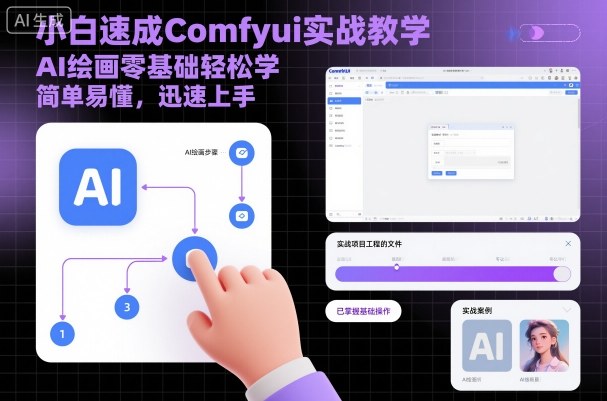 小白速成Comfyui实战教学，AI绘画零基础轻松学，简单易懂，迅速上手-百货大全