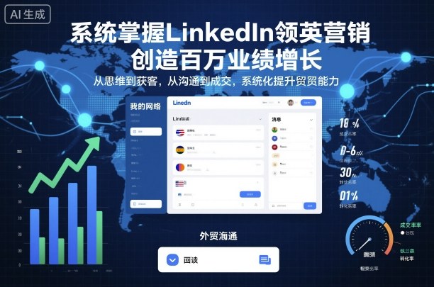 系统掌握LinkedIn领英营销，创造百万业绩增长，从思维到获客，从沟通到成交，系统化提升外贸能力-百货大全