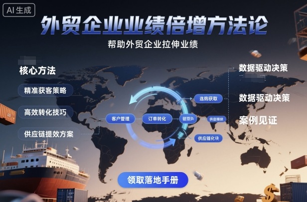 外贸企业业绩倍增方法论，帮助外贸企业拉伸业绩-百货大全