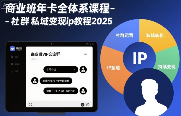 商业班年卡全体系课程-社群私域变现ip教程2025-百货大全