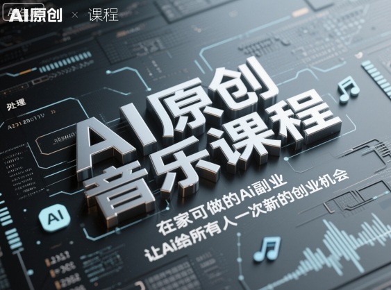 AI原创音乐课程，在家可做的Ai副业，让Ai给所有人一次新的创业机会-百货大全