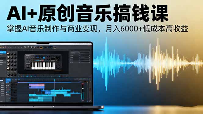 AI+原创音乐搞钱课：掌握AI音乐制作与商业变现，月入6000+低成本高收益-百货大全