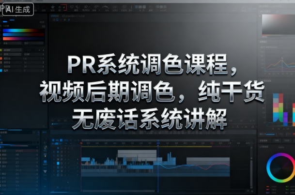 PR系统调色课程，视频后期调色，纯干货无废话系统讲解-百货大全