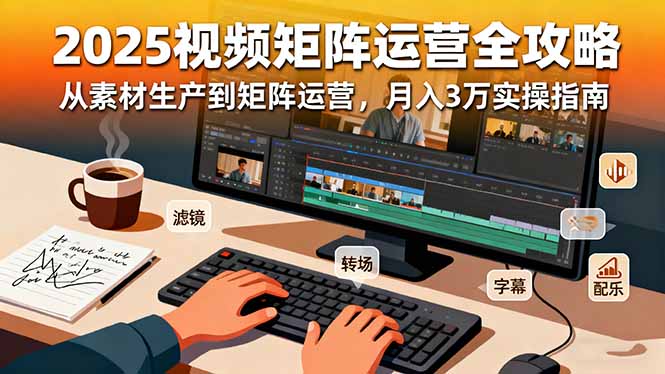 2025短视频矩阵运营全攻略：从素材生产到矩阵运营，月入3万实操指南-百货大全